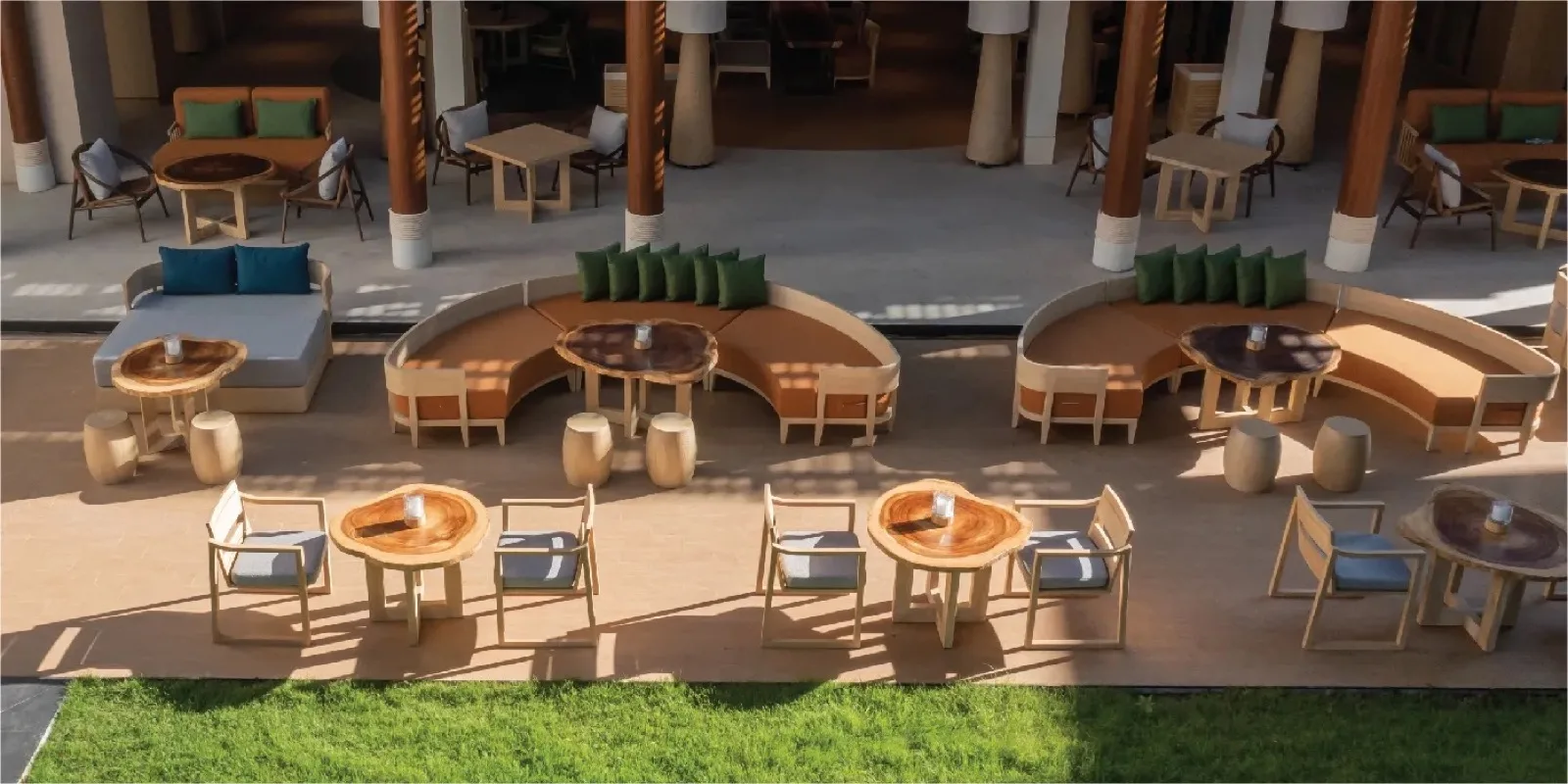 Outdoor lounge seating on the terrace at Holiday Inn Resort Samui Bophut Beach