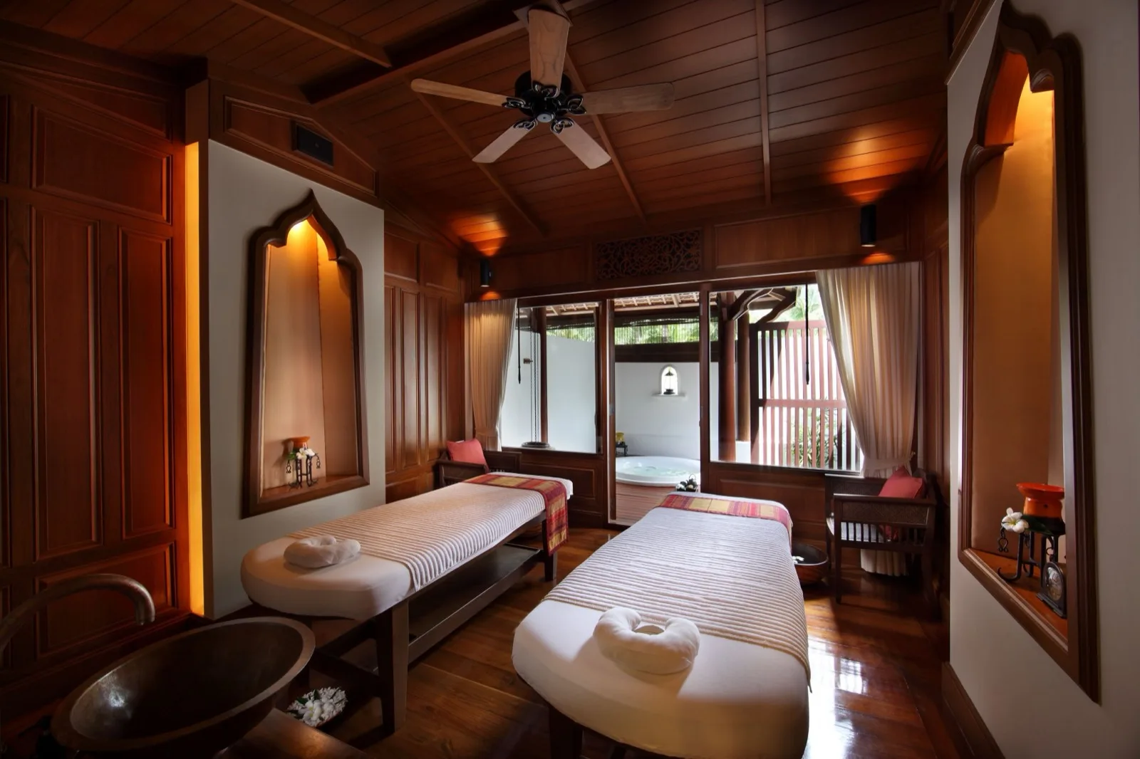 Treatment room at Sofitel Spa with L'Occitane, where day pass guests get 15 percent off