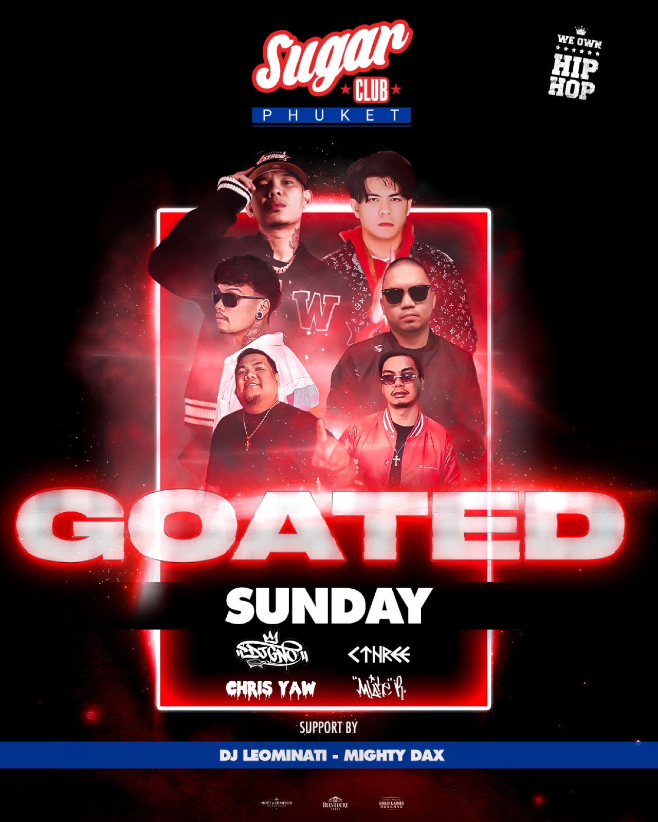 Sunday Goated hip hop party at Sugar Club Phuket Patong