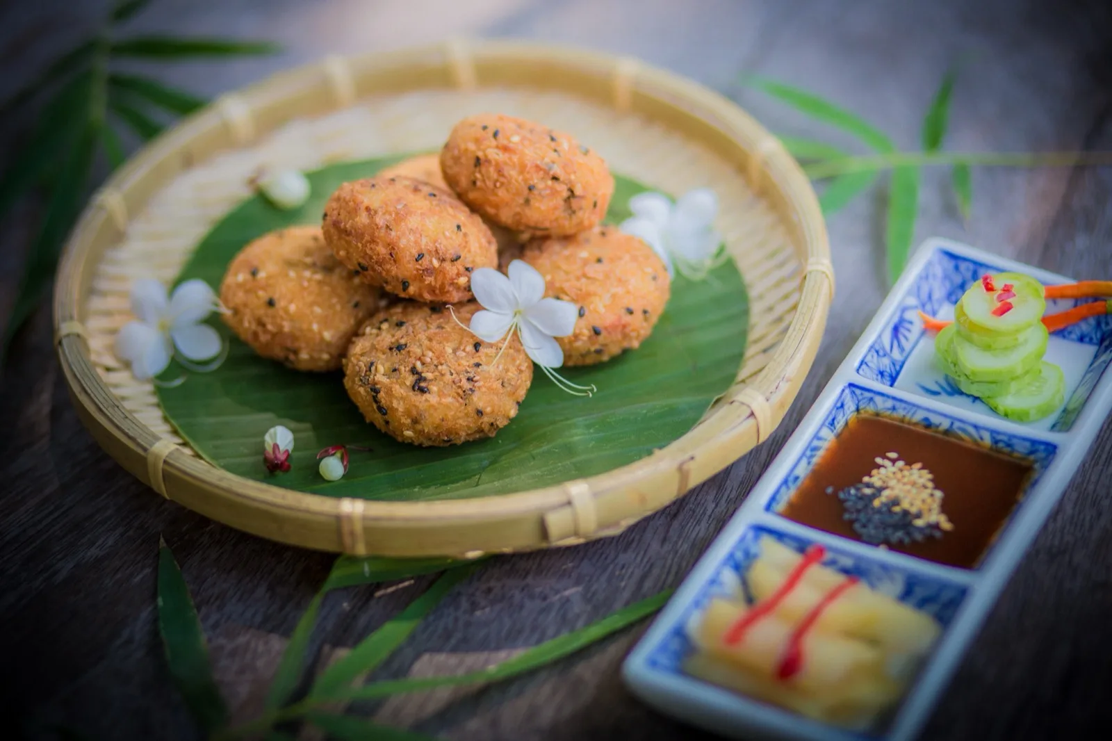 Thai snacks served at Tamarind Springs Forest Spa