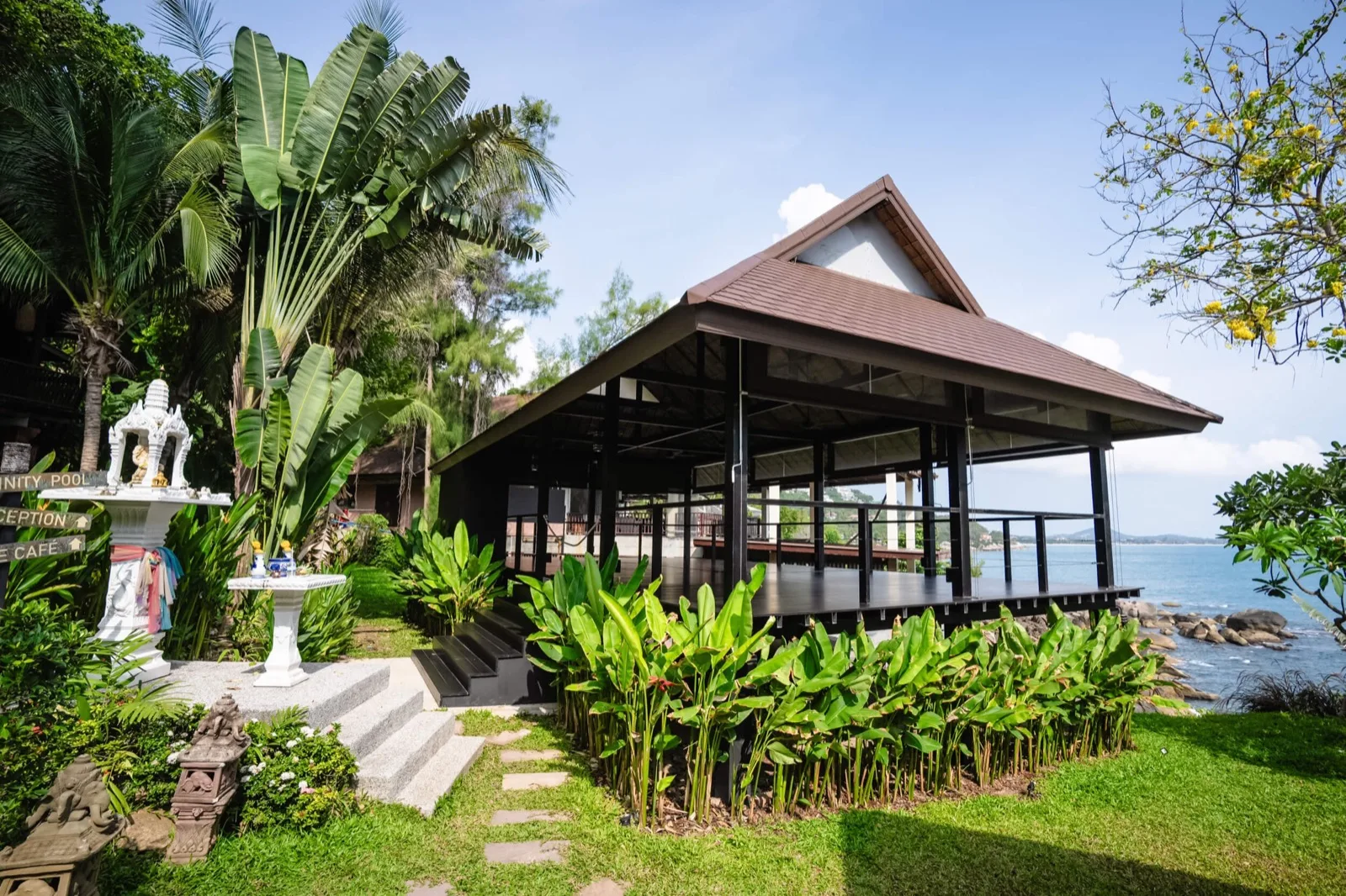 Garden sala beside the sea at Vikasa Yoga Retreat, Koh Samui